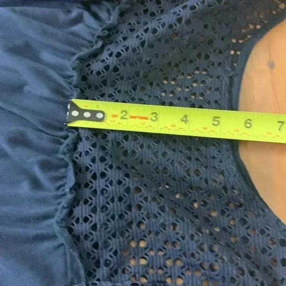 Navy Blue Summer Tunic style  Top Size L - Picture 4 of 5